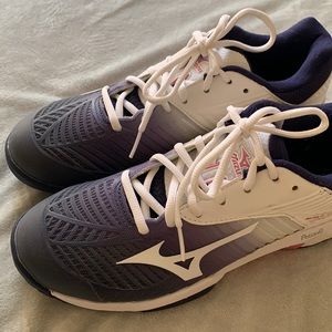 Mizuno Womens Wave Exceed Tour 3 AC Navy Gym Fashion Sneakers Athletic 8